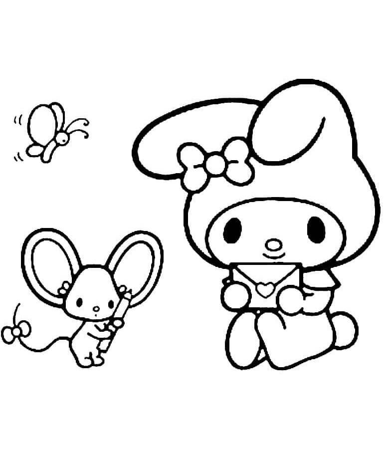 Kostenlose My Melody für Kinder ausmalbilder