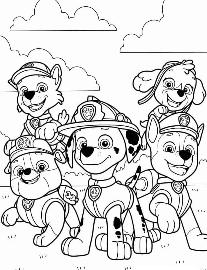 Kostenlose Paw Patrol zum Ausdrucken ausmalbilder