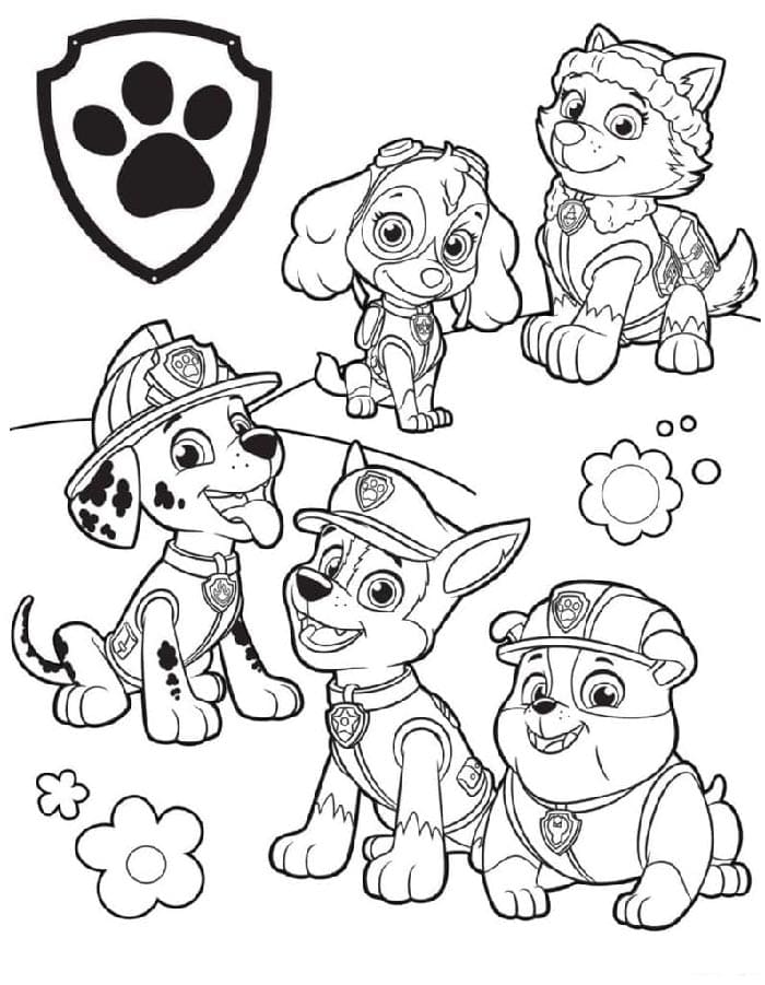 Kostenlose Paw Patrol ausmalbilder