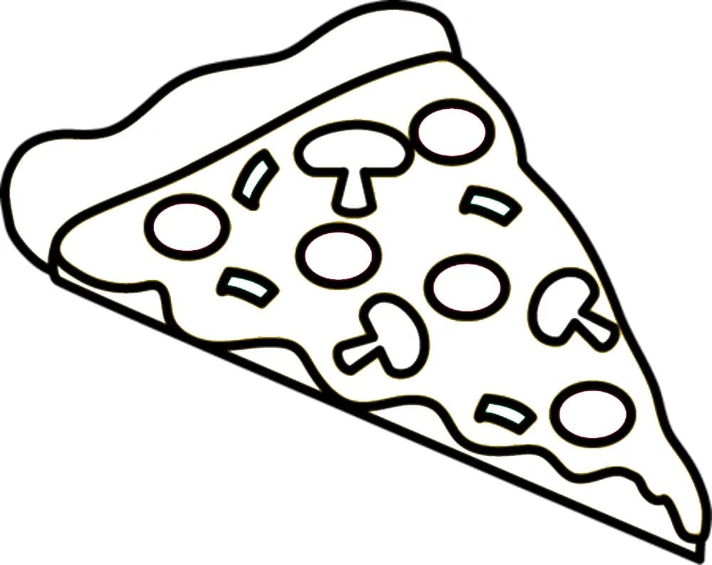 Kostenlose Pizza für Kinder ausmalbilder