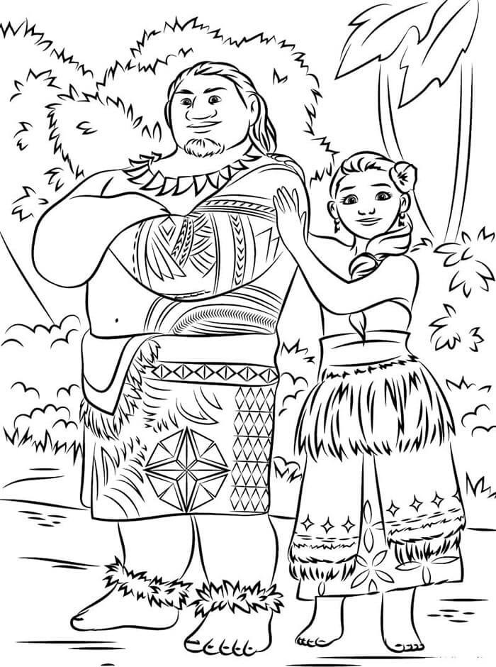 Kostenlose Vaiana Druckvorlage ausmalbilder