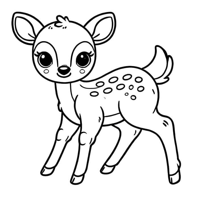 Kostenloser Bambi für Kinder ausmalbilder