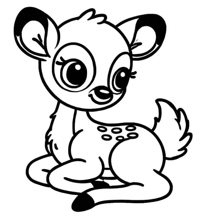 Kostenloser Bambi zum Ausdrucken ausmalbilder