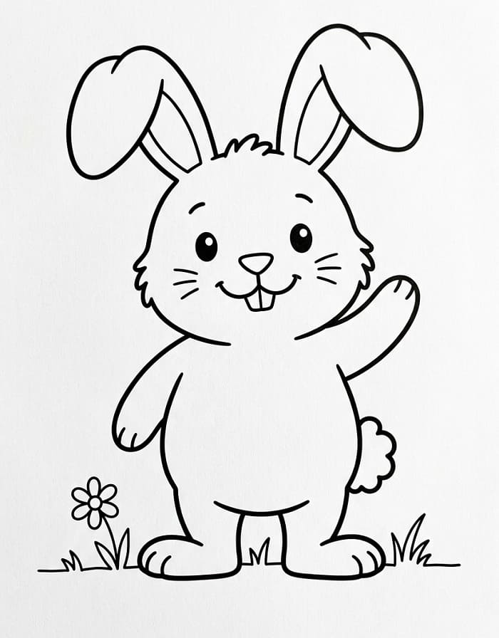 Kostenloser Hase ausmalbilder