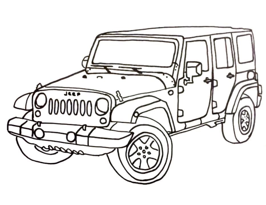 Kostenloser Jeep für Kinder ausmalbilder
