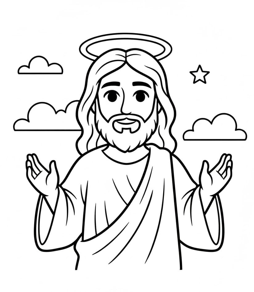 Kostenloser Jesus ausmalbilder