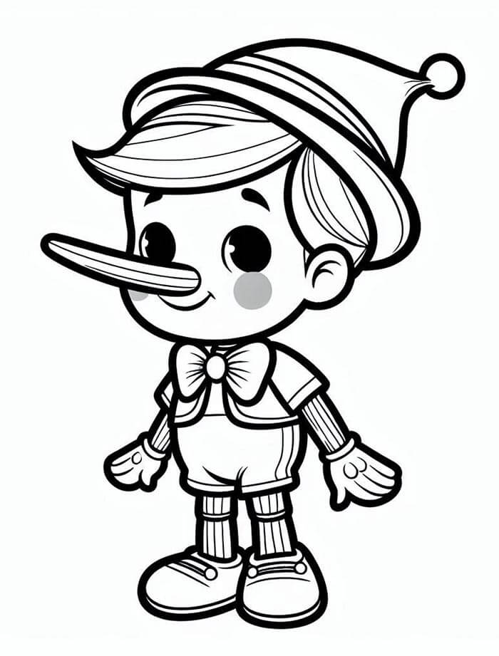 Kostenloser Pinocchio für Kinder ausmalbilder