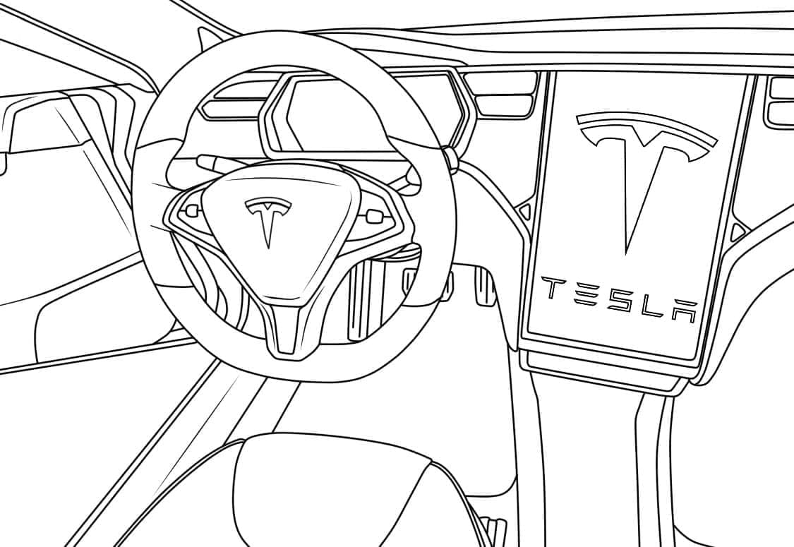 Kostenloser Tesla ausmalbilder