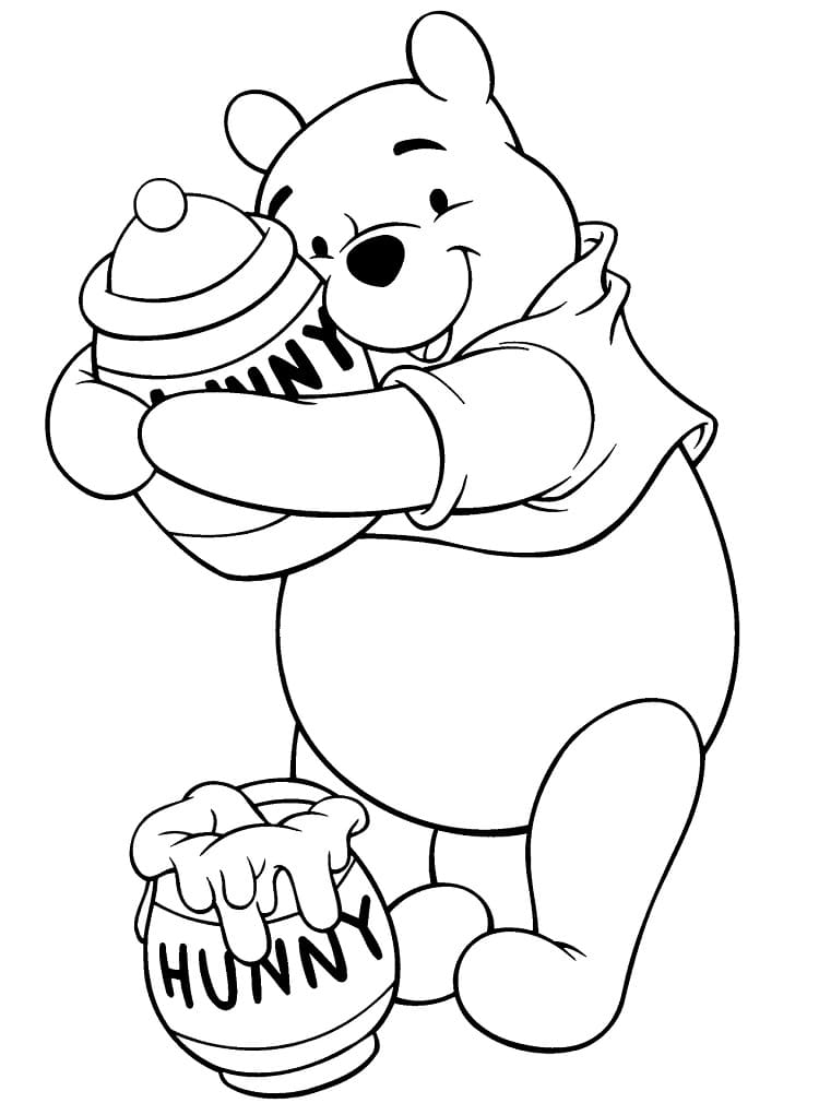 Kostenloser Winnie Puuh für Kinder ausmalbilder