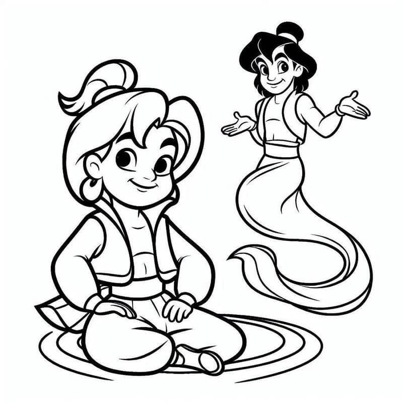 Kostenloses Aladdin Bild ausmalbilder