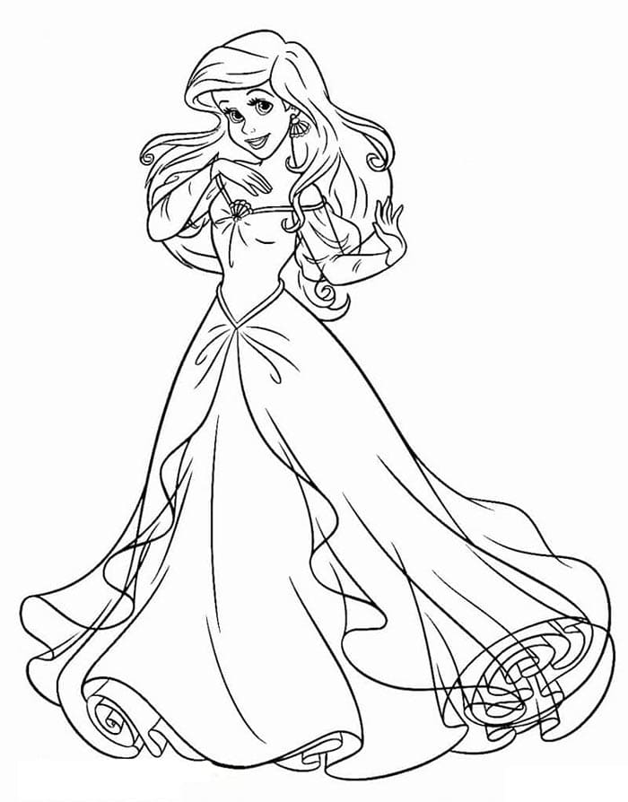 Kostenloses Arielle die Meerjungfrau ausmalbilder