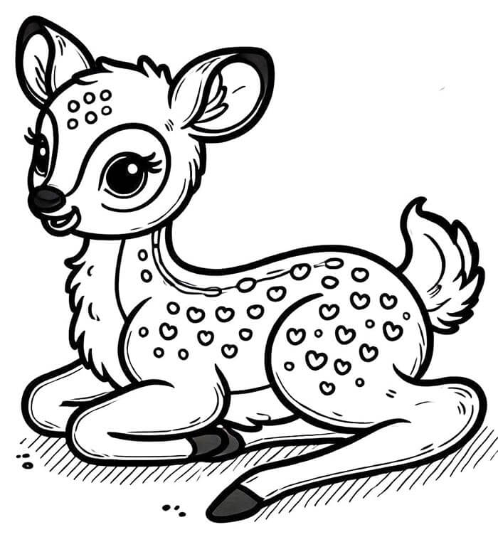 Kostenloses Bambi Bild ausmalbilder