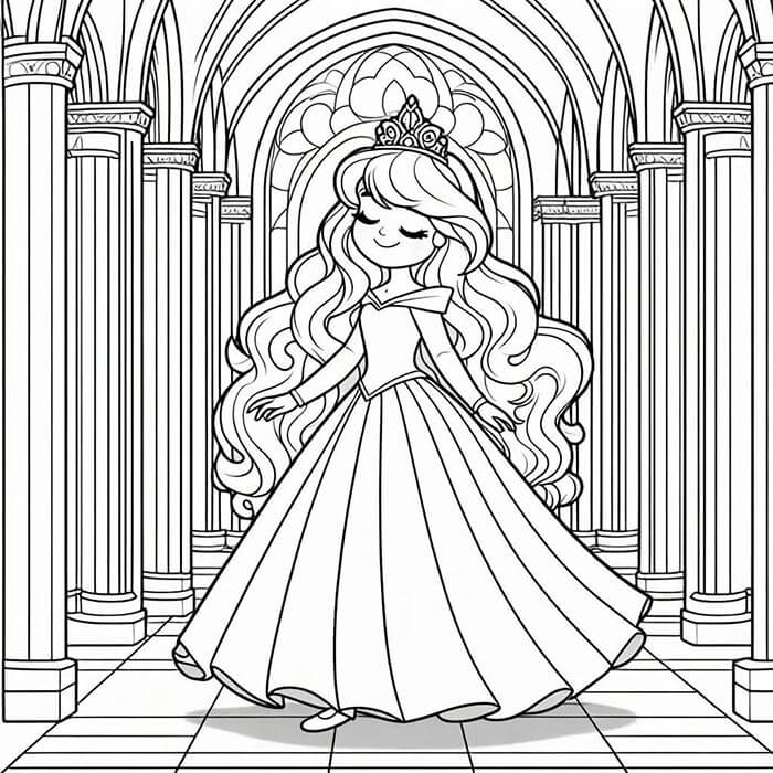 Kostenloses Dornröschen Bild ausmalbilder