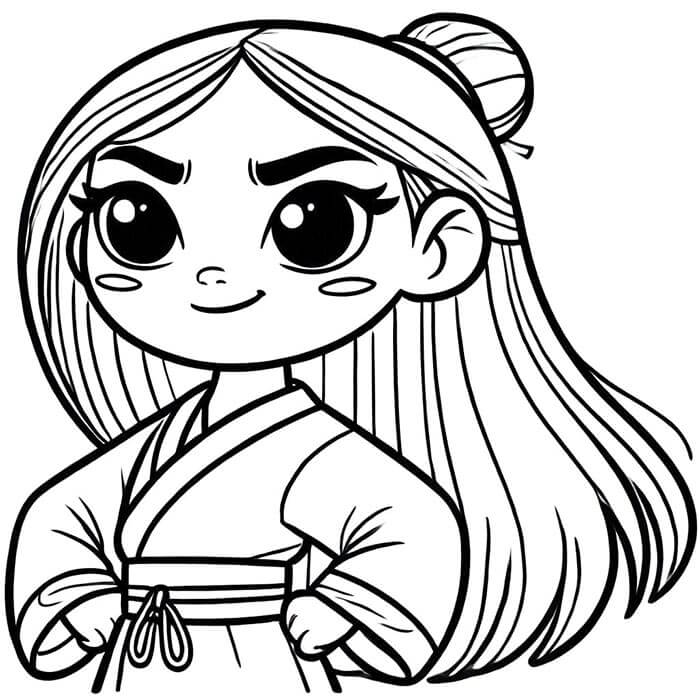 Kostenloses Mulan für Kinder ausmalbilder