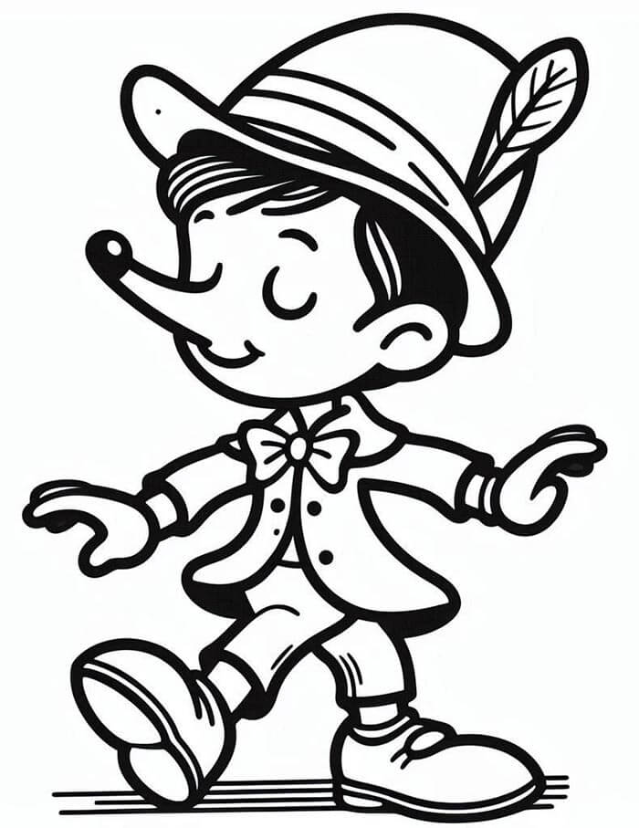 Kostenloses Pinocchio Bild ausmalbilder