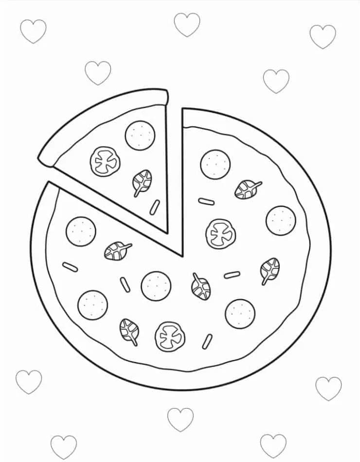 Kostenloses Pizza Bild ausmalbilder