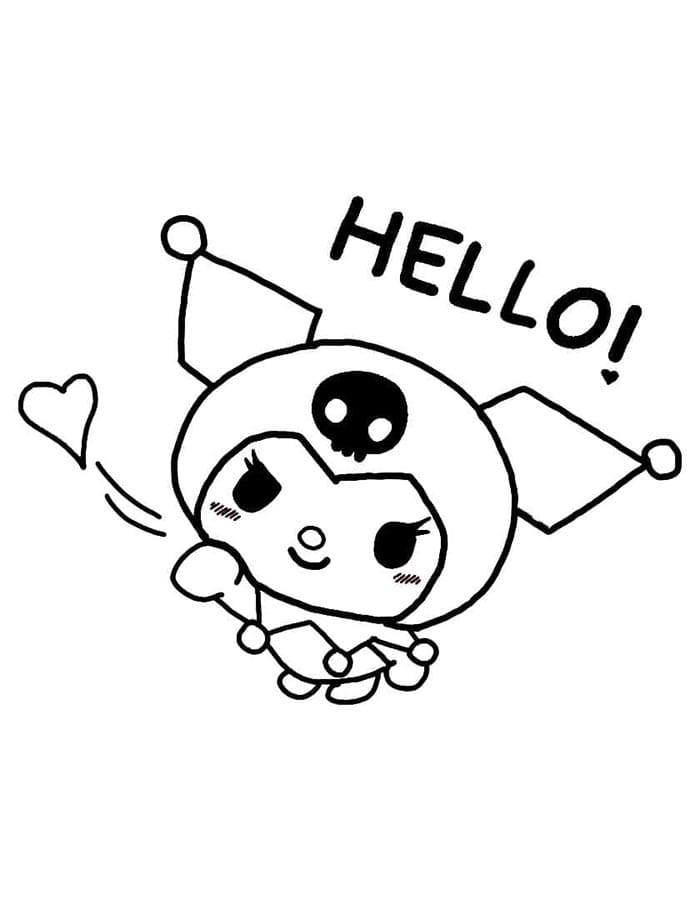 Kuromi gratis Druckvorlage ausmalbilder