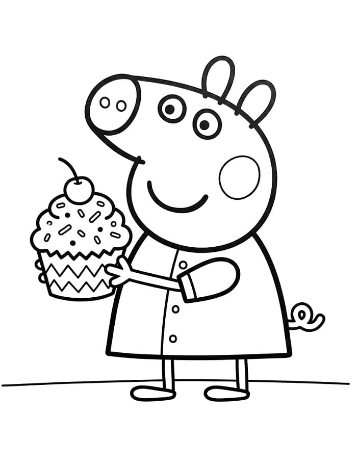 Lächelnde Peppa Wutz ausmalbilder