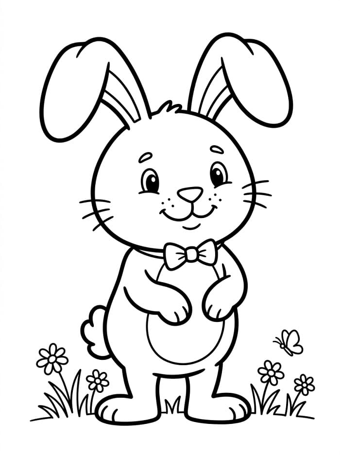 Lächelnder Hase ausmalbilder
