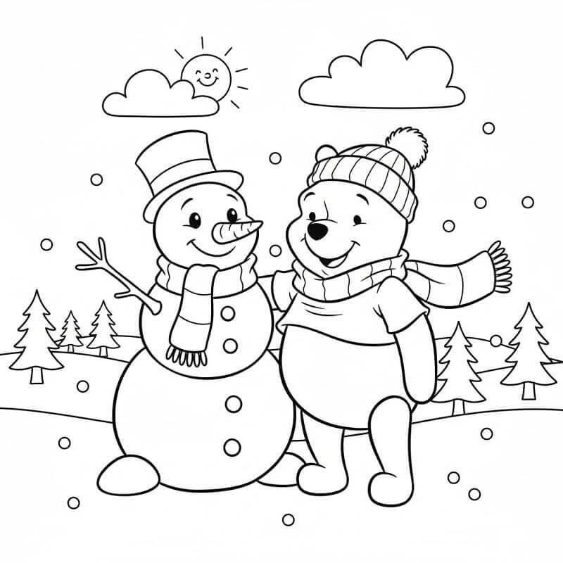 Lächelnder Winnie Puuh ausmalbilder