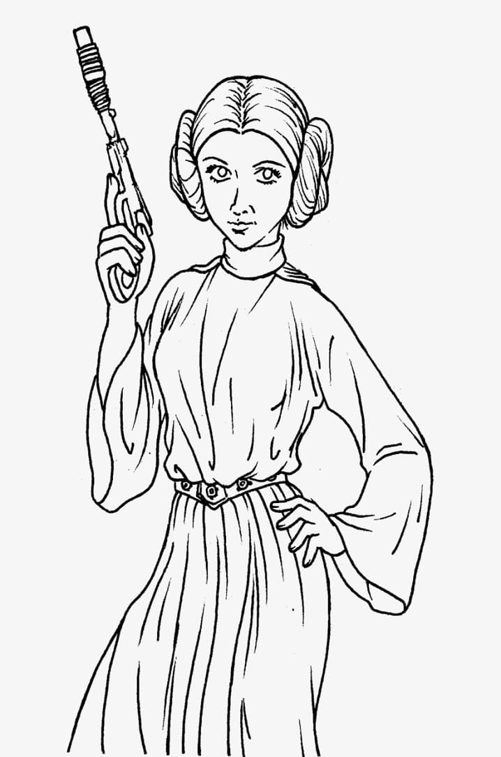 Leia aus Star Wars ausmalbilder