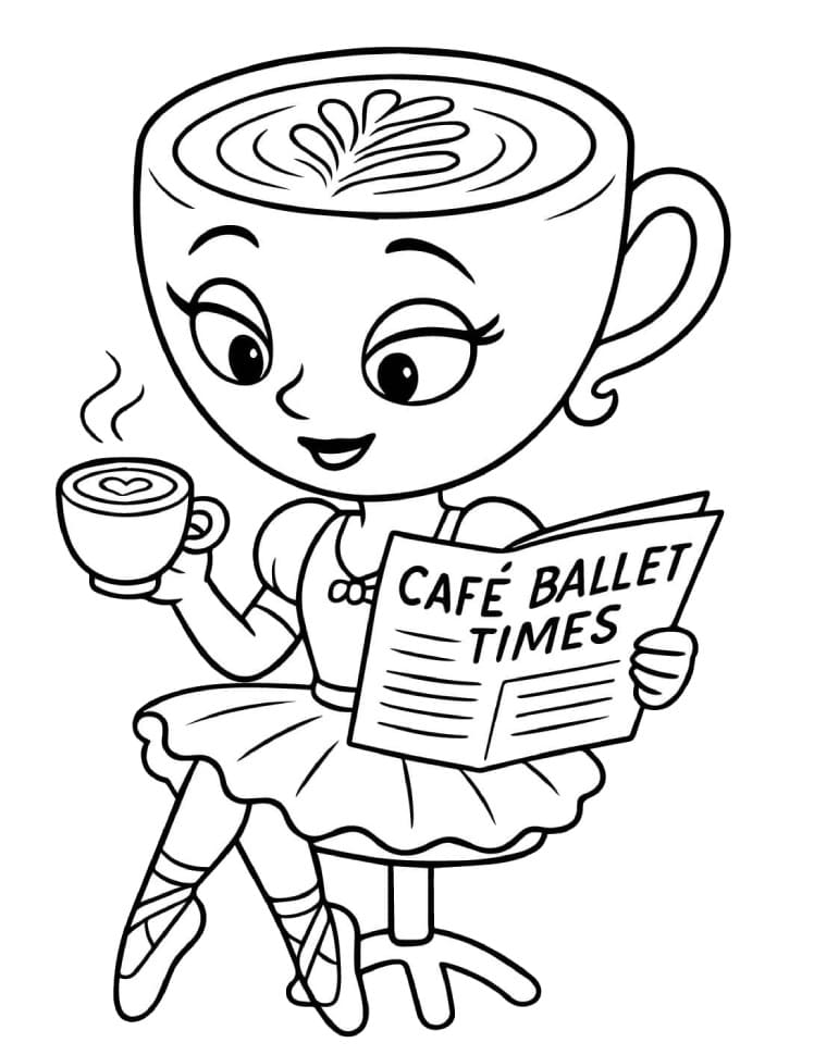 Leicht zu zeichnende Ballerina Cappuccina ausmalbilder