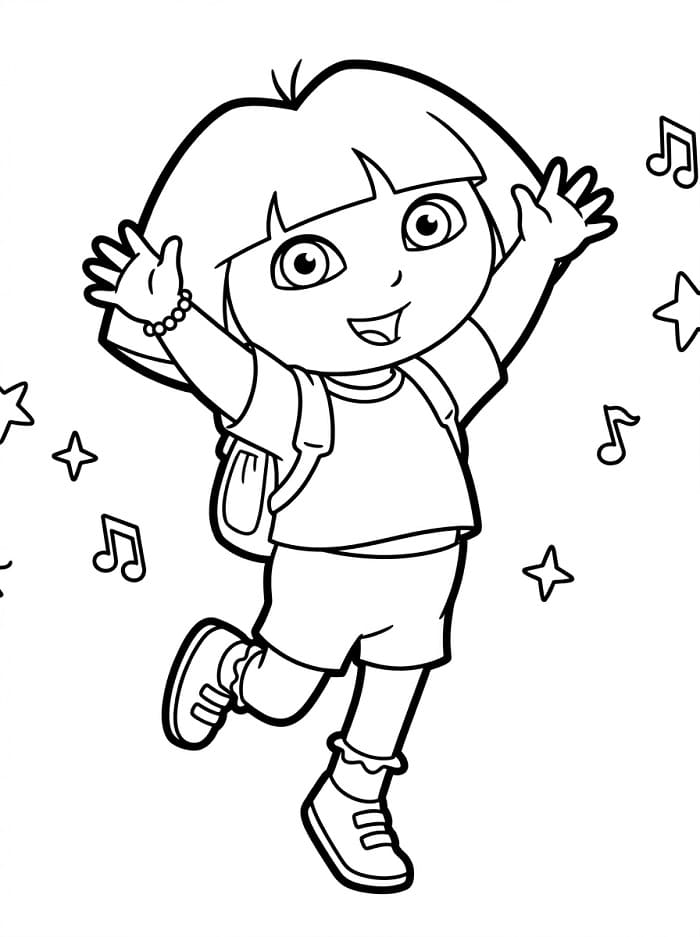 Leicht zu zeichnende Dora ausmalbilder