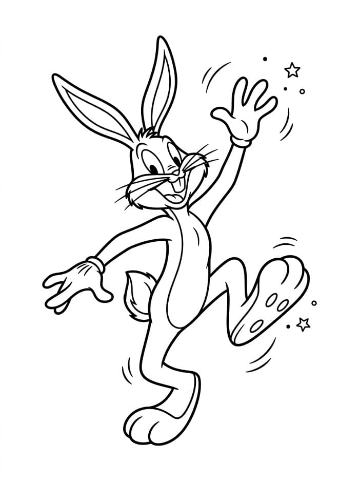 Leicht zu zeichnender Bugs Bunny ausmalbilder