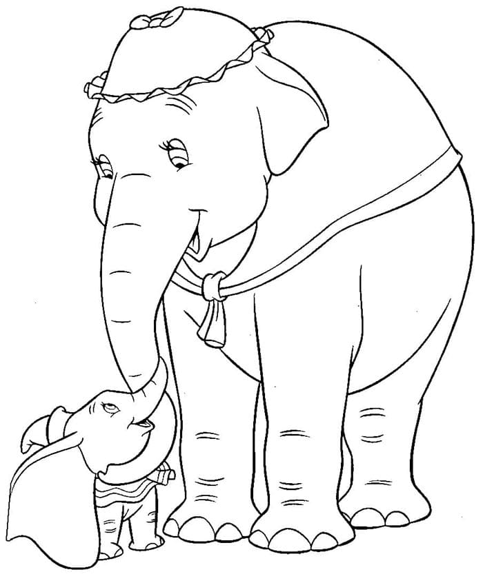 Leicht zu zeichnender Dumbo ausmalbilder