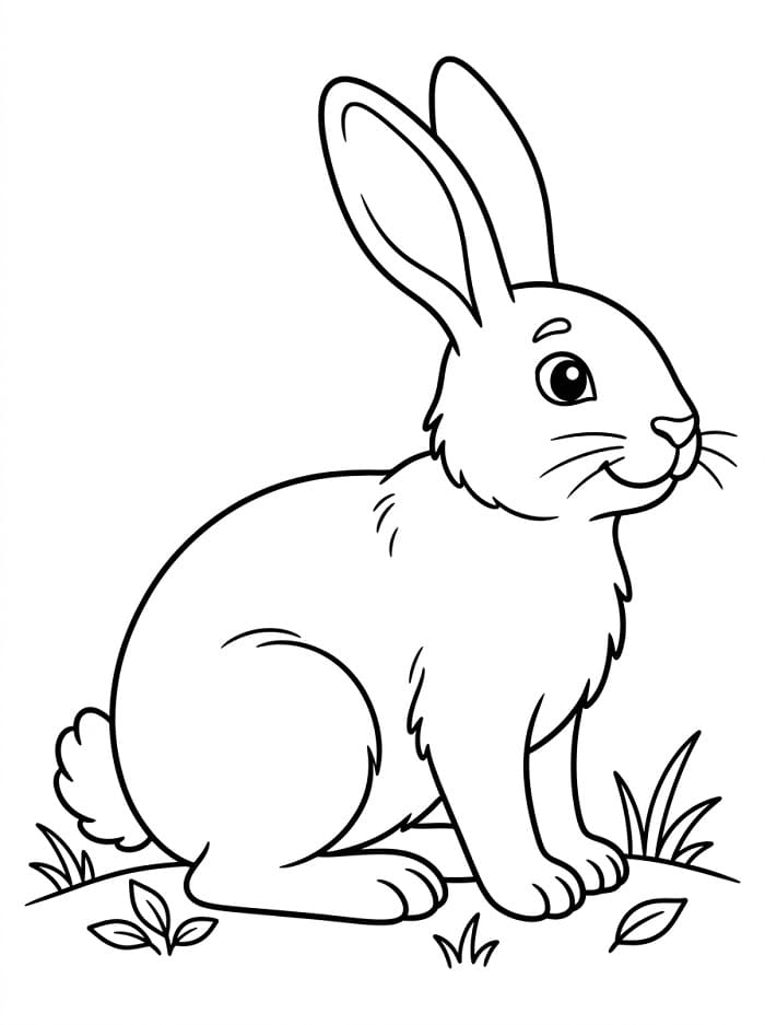 Leicht zu zeichnender Hase ausmalbilder