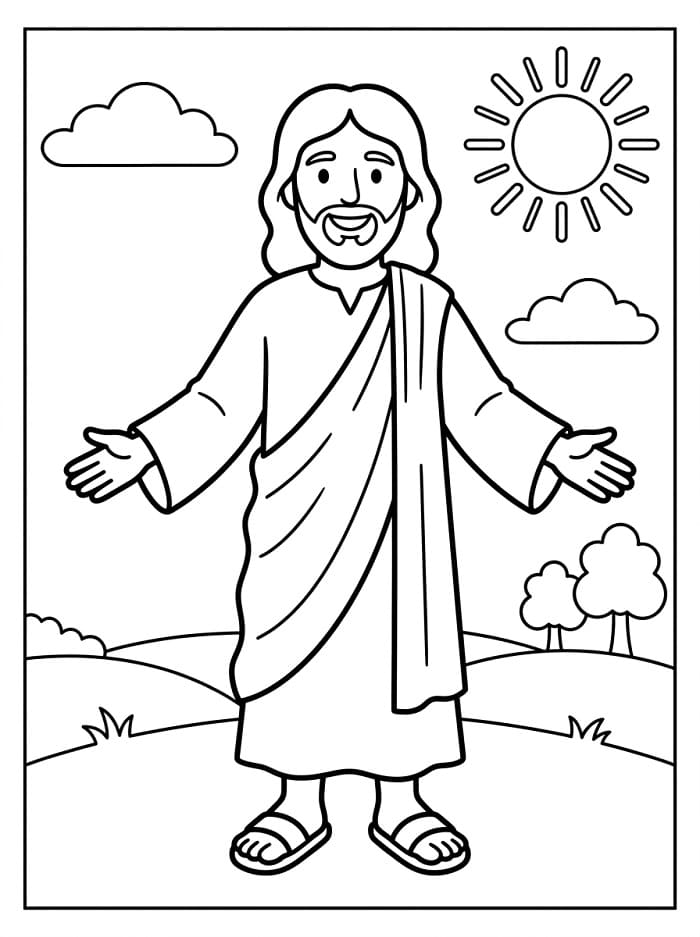 Leicht zu zeichnender Jesus ausmalbilder