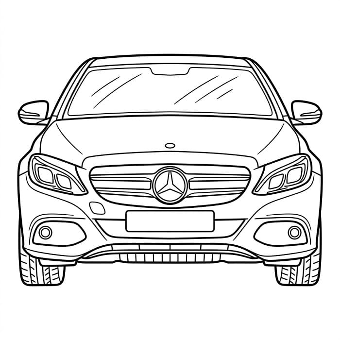 Leicht zu zeichnender Mercedes ausmalbilder
