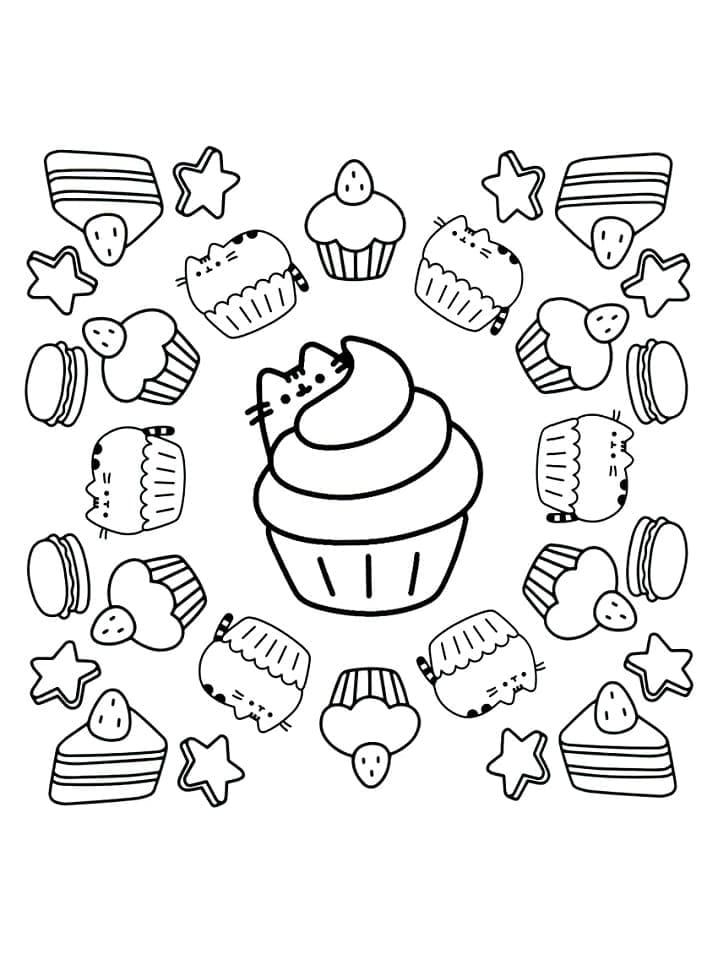 Leichte Pusheen ausmalbilder