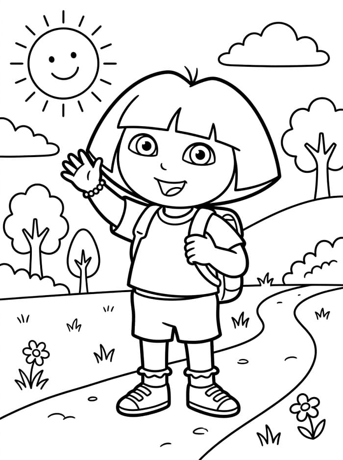 Liebenswerte Dora ausmalbilder