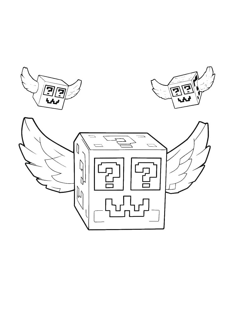 Lucky Blocks von Steal a Brainrot ausmalbilder