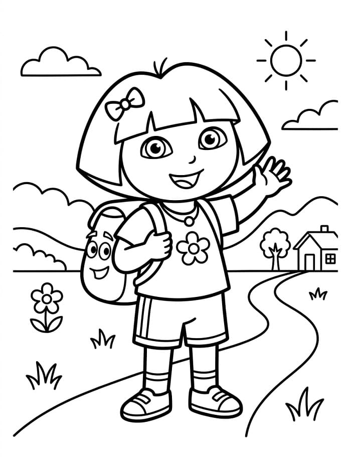 Lustige Dora ausmalbilder