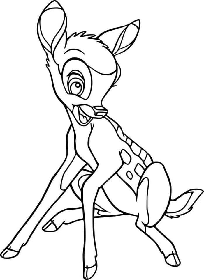 Lustiger Bambi ausmalbilder