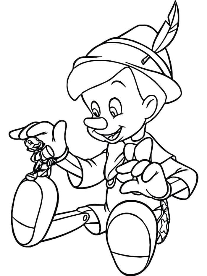 Lustiger Pinocchio ausmalbilder