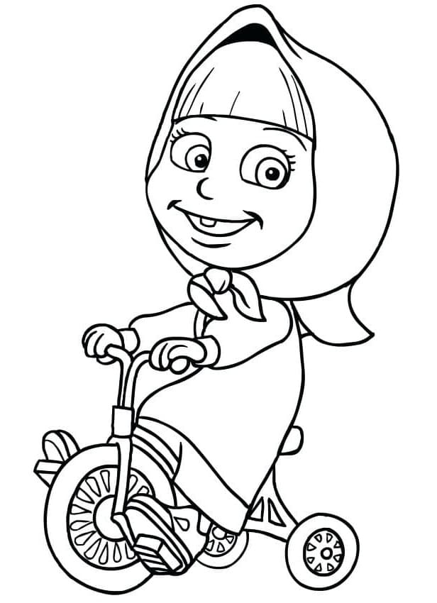 Masha und der Bär Druckvorlage für Kinder ausmalbilder