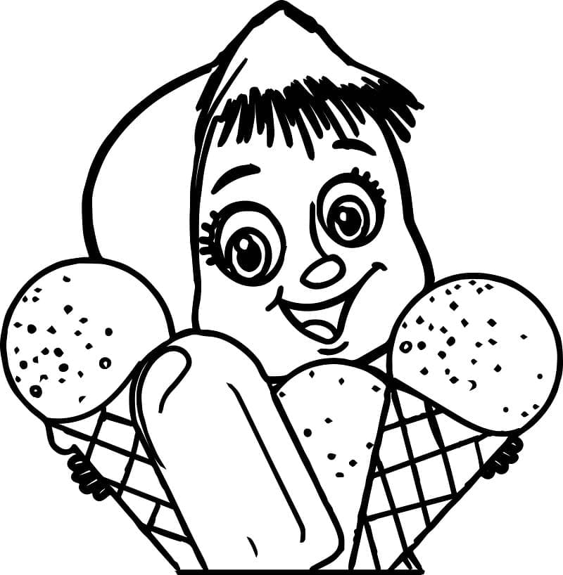 Masha und der Bär für 3-jährige Kinder ausmalbilder