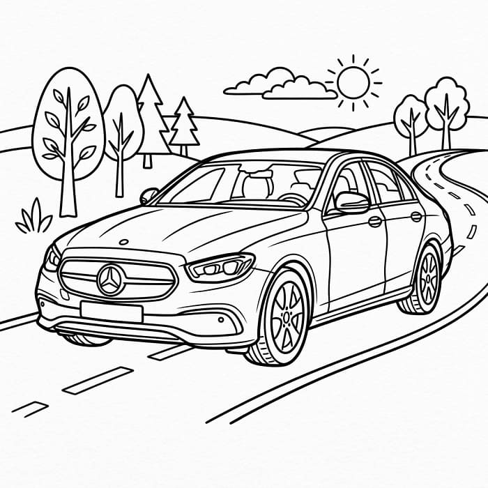 Mercedes Fahrzeug ausmalbilder