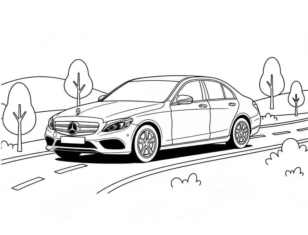 Mercedes zum Drucken ausmalbilder