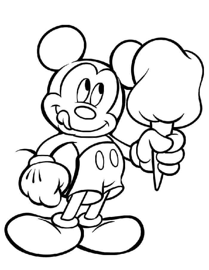 Mickey Mouse und Eiscreme ausmalbilder