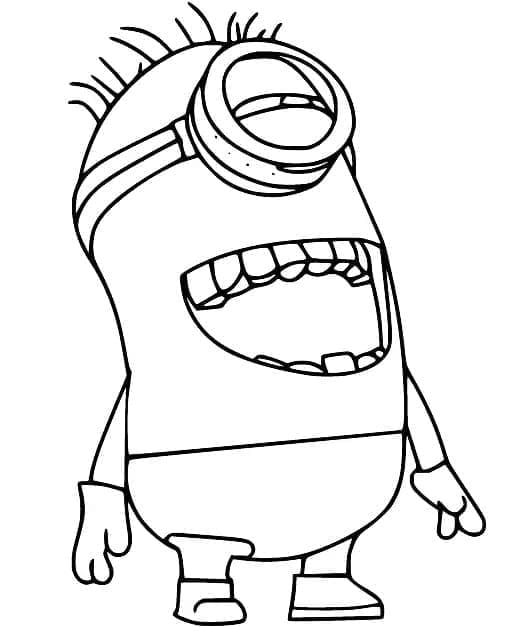 Minion gratis Druckvorlage ausmalbilder