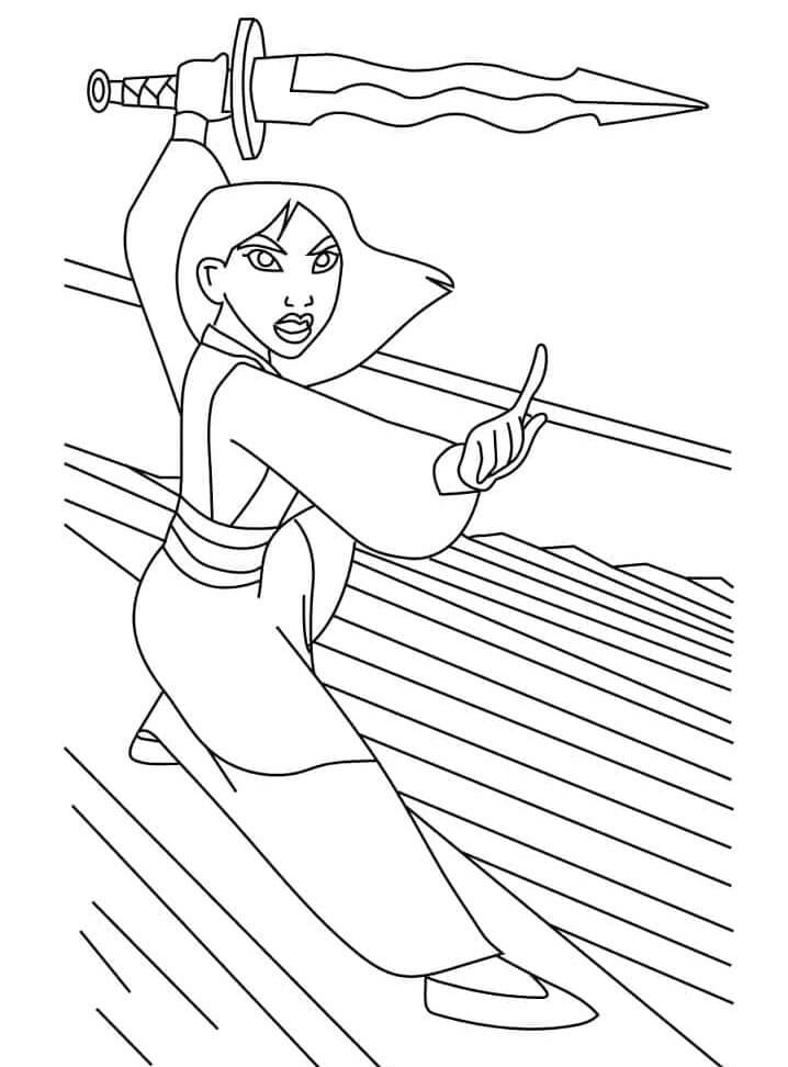 Mulan für 2-jährige Kinder ausmalbilder