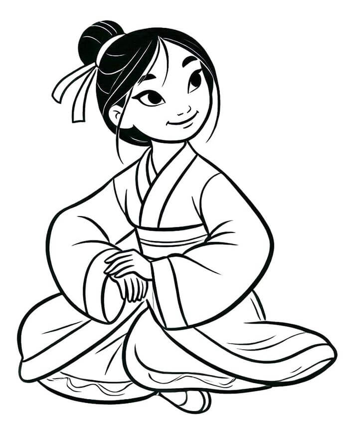 Mulan für 5-jährige Kinder ausmalbilder