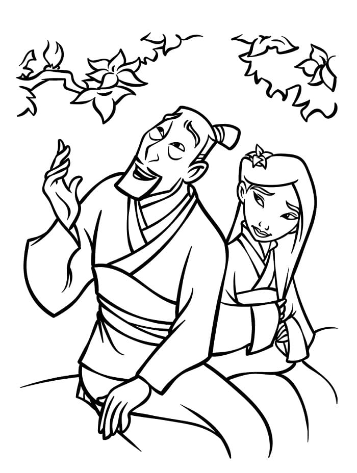 Mulan im Disney-Stil ausmalbilder