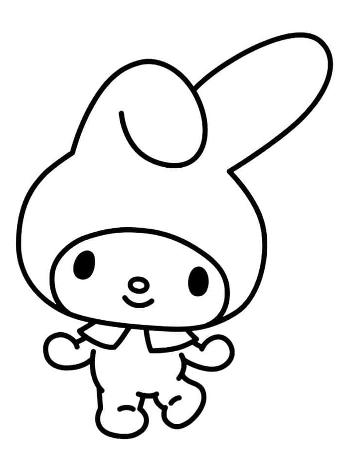 My Melody gratis Druckvorlage ausmalbilder