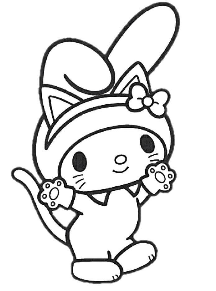 My Melody gratis ausmalbilder