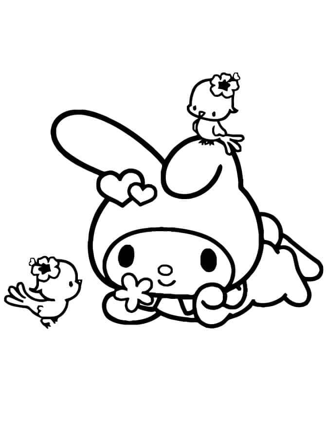 My Melody kostenloses Bild ausmalbilder